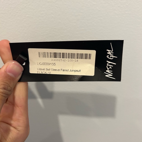 NWT Velvet Bell Sleeve Flared Jumpsuit - Picture 4 of 4